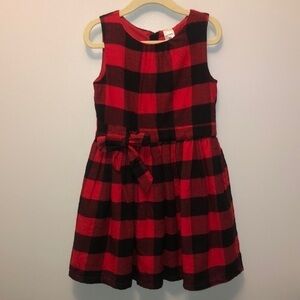 Carter's Red/Black Buffalo Plaid Dress- Size‎ 5T- "EUC"